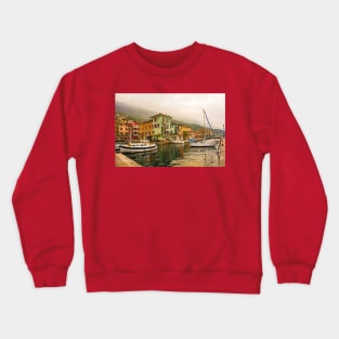 Castelletto Waterfront on Lake Garda in Italy Crewneck Sweatshirt